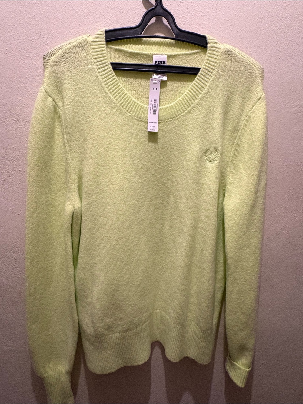 PINK Victoria's Secret Lemon Crewneck Sweater